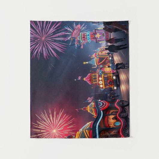 Tenture Festive 4 juillet Fête américaine Feu d'artifice (Devant)