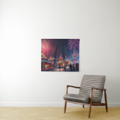 Tenture Festive 4 juillet Fête américaine Feu d'artifice (En situation (horizontale))