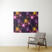 Tenture Festive feux d'artifice des coeurs (En situation (horizontale))