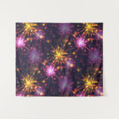 Tenture Festive feux d'artifice des coeurs (Devant (Horizontal))