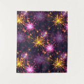 Tenture Festive feux d'artifice des coeurs (Devant)