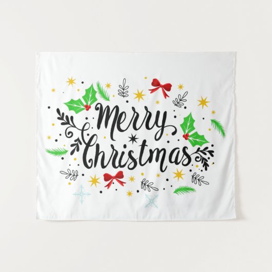 Tenture Festive Joyeux Noël (Devant (Horizontal))