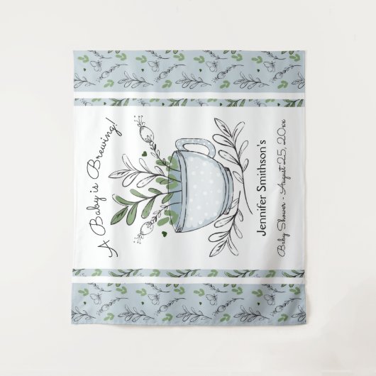 Tenture Fête bébé Tasse de Thé (Devant)