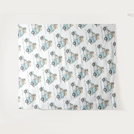 Tenture Fête d'adieu Nous Vous Manquerons arrière-plan de (Devant (Horizontal))