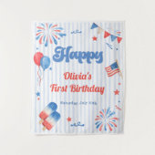 Tenture Fête d'anniversaire - 4 juillet (Devant)