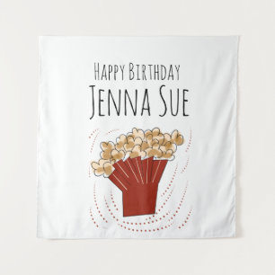 Tenture Fête d'anniversaire cinéma en plein air Popcorn