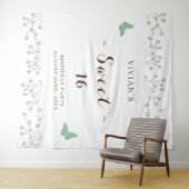 Tenture Fête d'anniversaire classique Fleur des champs & P (En situation (horizontale))