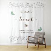 Tenture Fête d'anniversaire classique Fleur des champs & P (En situation)