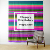 Tenture Fête d'anniversaire Couverture mexicaine Serape (En situation)