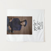 Tenture Fête d'anniversaire Custom Photo Guy moderne (Devant (Horizontal))