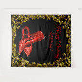 Tenture Fête d'anniversaire de chaussure rouge de femme L  (Devant (Horizontal))