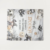 Tenture Fête d'anniversaire de fantôme mignon Spooktacular (Devant (Horizontal))