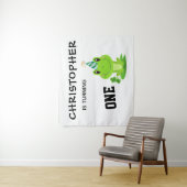 Tenture Fête d'anniversaire de grenouille Premier annivers (En situation)