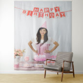 Tenture Fête d'anniversaire de la photo (En situation)