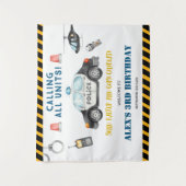 Tenture Fête d'anniversaire de la police de l'enfant Tapis (Devant)