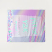 Tenture Fête d'anniversaire de l'an 2000 iridescente arc-e (Devant (Horizontal))