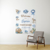 Tenture Fête d'anniversaire de première rodéo de cowboy de (En situation)