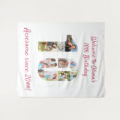 Tenture Fête d'anniversaire des 10 ans 10 Photo Collage Fo (Devant (Horizontal))