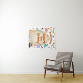 Tenture Fête d'anniversaire dinosaure avec un œuf de Dino  (En situation (horizontale))