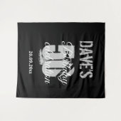 Tenture Fête d'anniversaire élégante noire 50 ans  (Devant (Horizontal))