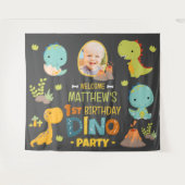 Tenture Fête d'anniversaire enfant dinosaure Dino Mignon M (Devant (Horizontal))
