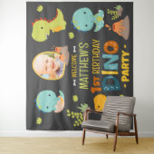 Tenture Fête d'anniversaire enfant dinosaure Dino Mignon M (En situation)