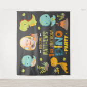 Tenture Fête d'anniversaire enfant dinosaure Dino Mignon M (Devant)
