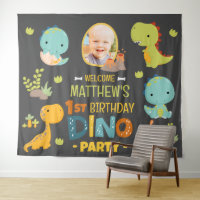 Fête d'anniversaire enfantin moderne de dinosaure 