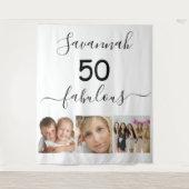 Tenture Fête d'anniversaire fabuleuse avec photo personnal (Devant)