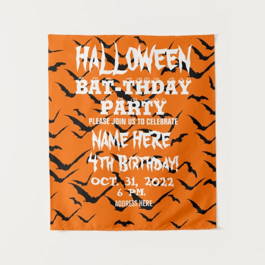 TENTURE FÊTE D'ANNIVERSAIRE HALLOWEEN (Devant)