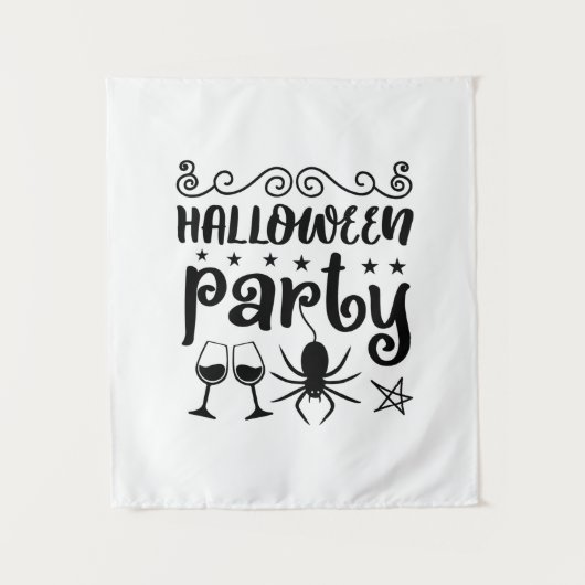 Tenture Fête d'anniversaire Halloween (Devant)