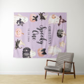 Tenture Fête d'anniversaire Halloween d'une fille Spooky O (En situation (horizontale))