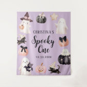 Tenture Fête d'anniversaire Halloween d'une fille Spooky O (Devant)