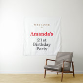 Tenture Fête d'anniversaire moderne minimaliste mignonne (En situation)