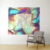 Tenture Fête d'anniversaire papillon (En situation (horizontale))