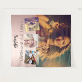 Tenture fête d'anniversaire personnalisation photo collage (Devant (Horizontal))