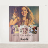 Tenture fête d'anniversaire personnalisation photo collage (Devant)