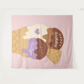 Tenture Fête d'anniversaire personnalisée pour enfants ave (Devant (Horizontal))