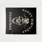 Tenture Fête d'anniversaire pirate pour votre garçon toile (Devant (Horizontal))
