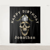 Tenture Fête d'anniversaire pirate pour votre garçon toile (Devant)