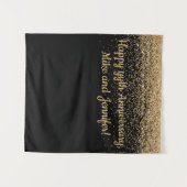 Tenture Fête d'anniversaire Surprise personnalisée Black G (Devant (Horizontal))