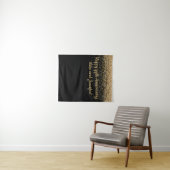 Tenture Fête d'anniversaire Surprise personnalisée Black G (En situation (horizontale))