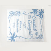 Tenture Fête de Bachelorette Cowgirl Côtière Bleue (Devant (Horizontal))