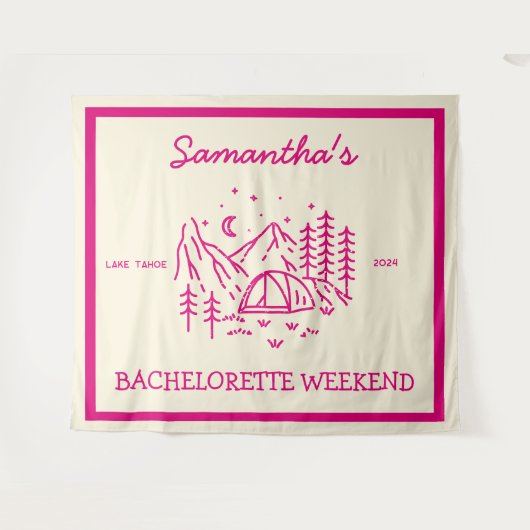 Tenture Fête de Bachelorette de Camping Simple Moderne dan (Devant (Horizontal))