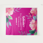 Tenture Fête de Bachelorette rose vif tropicale (Devant (Horizontal))