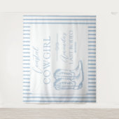 Tenture Fête de Bachelorette Western Cowgirl Côtière Bleue (Devant)