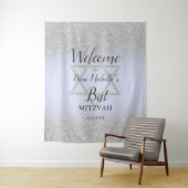 Tenture Fête de Bat Mitzvah chic ombre lavande paillettes (En situation)