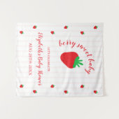 Tenture Fête de bébé Douce aux Fraises (Devant (Horizontal))
