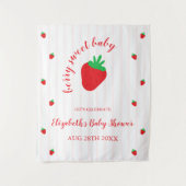 Tenture Fête de bébé Douce aux Fraises (Devant)