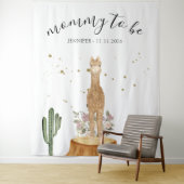 Tenture Fête de Bébé Lama Maman à Venir (En situation)